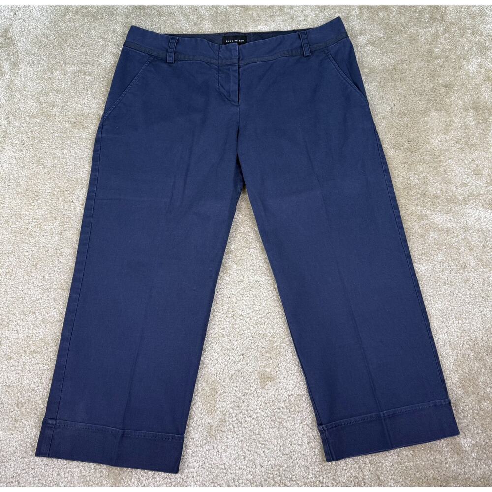 The Limited Dress Pants Womens Size 6 Drew Fit Cropped Low Rise Blue Slacks B345